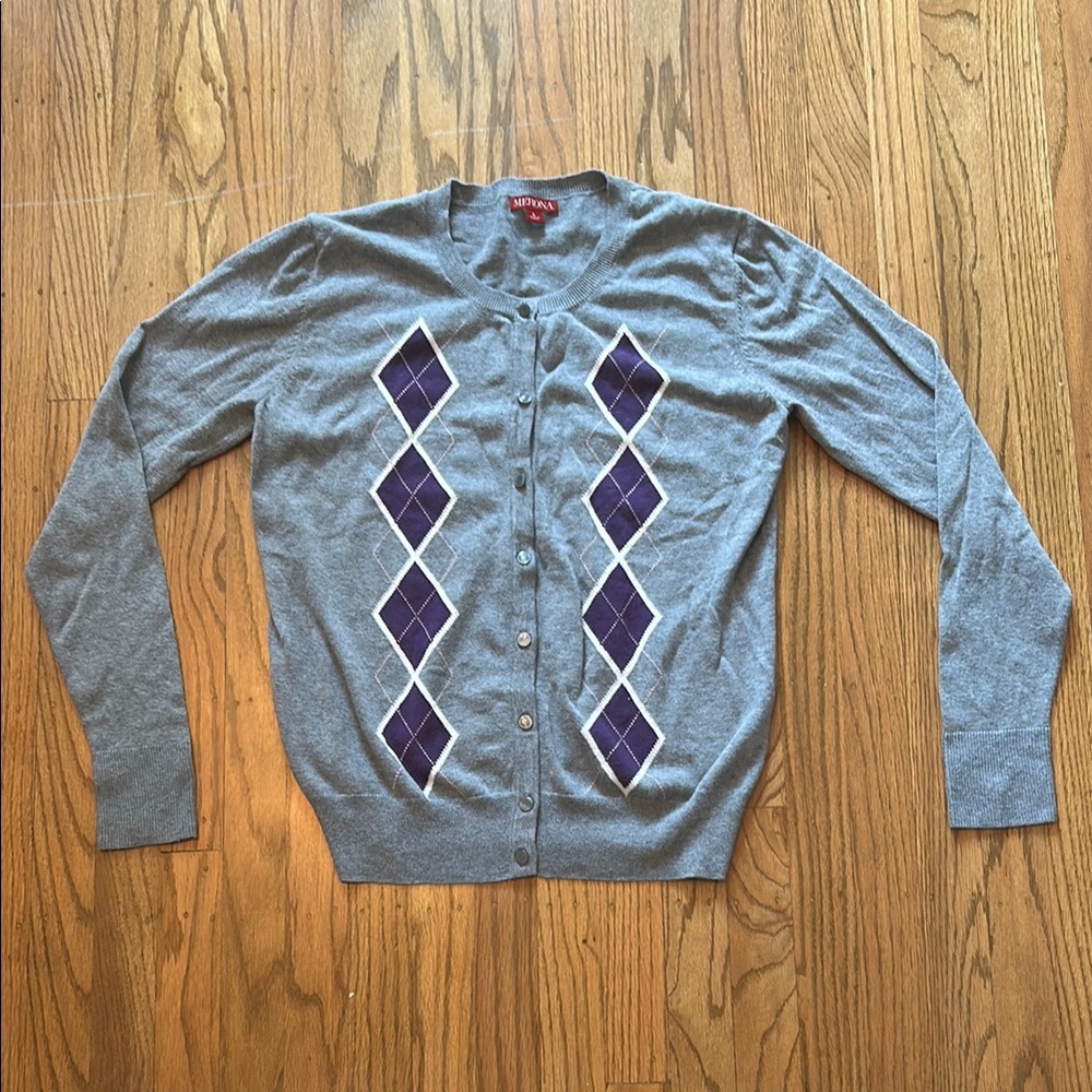 Merona Argyle Cardigan Sweater